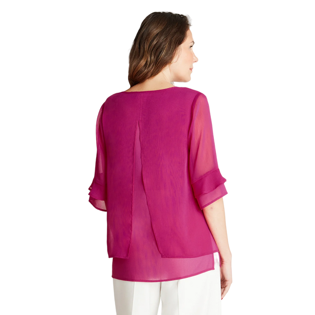 BLUSA LORENZO DI PONTI MANGA 3/4 CON VUELOS