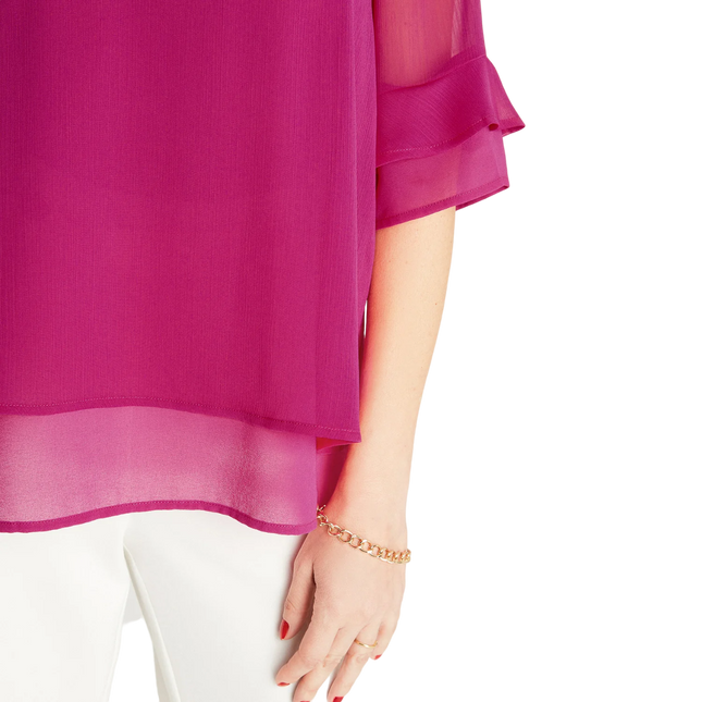 BLUSA LORENZO DI PONTI MANGA 3/4 CON VUELOS