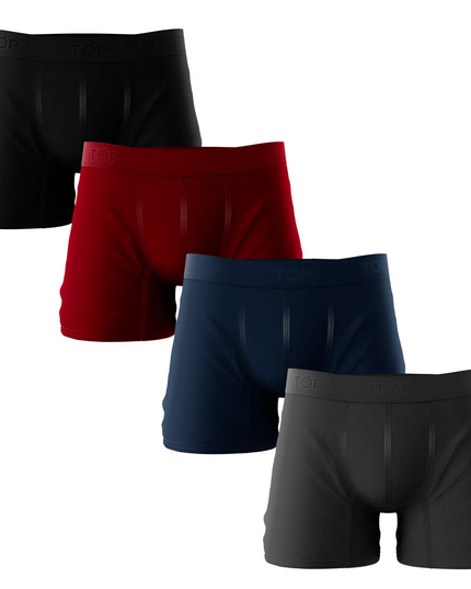 PACK TOP 4 BOXER MEDIO ALGODÓN BASIC
