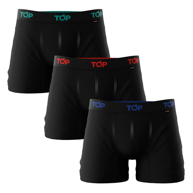 PACK 3 BOXER TOP MEDIO COBRE