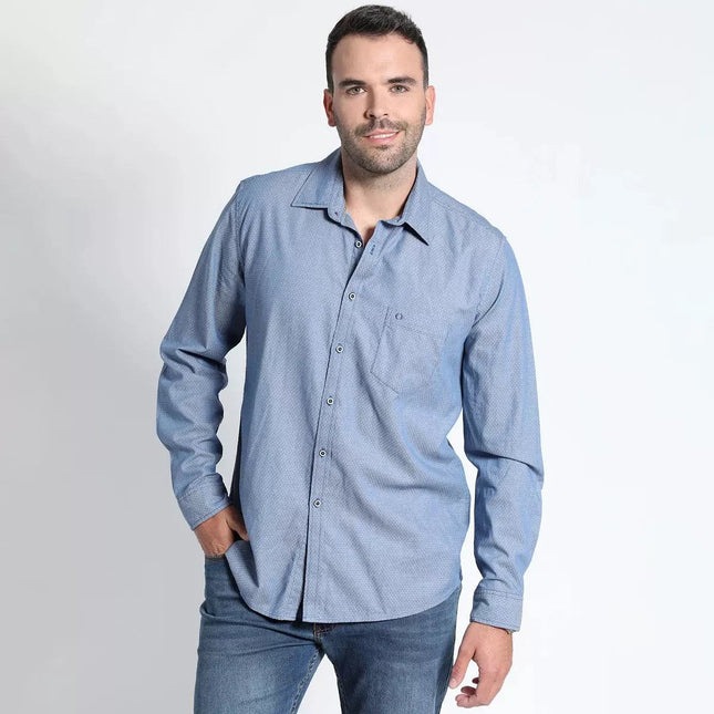 CAMISA POTROS JACQUARD CUELLO ITALIANO - MAWI