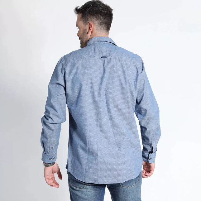 CAMISA POTROS JACQUARD CUELLO ITALIANO - MAWI