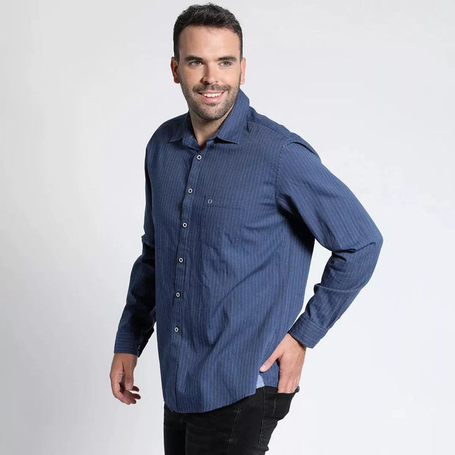 CAMISA POTROS JACQUARD CUELLO ITALIANO - MAWI