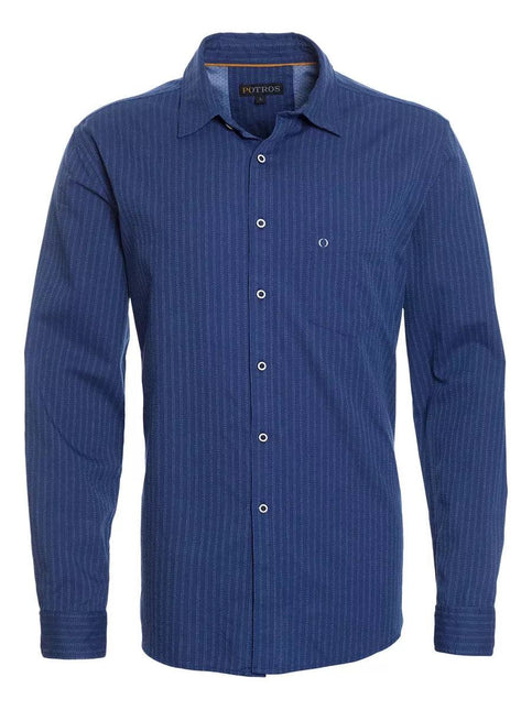 CAMISA POTROS JACQUARD CUELLO ITALIANO - MAWI