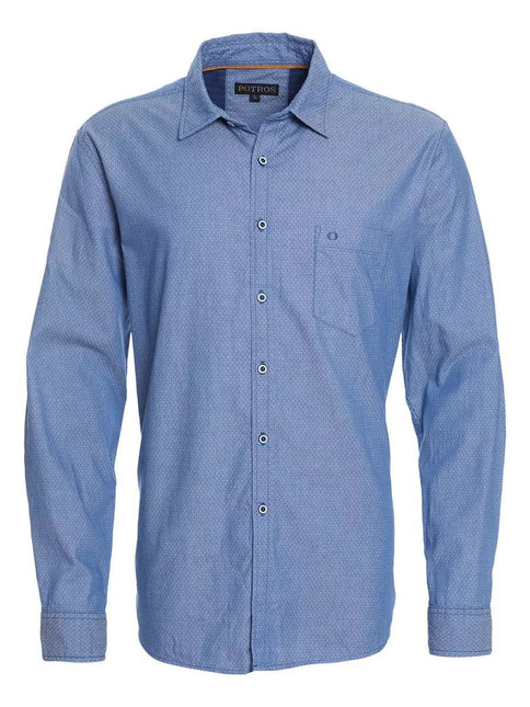 CAMISA POTROS JACQUARD CUELLO ITALIANO - MAWI
