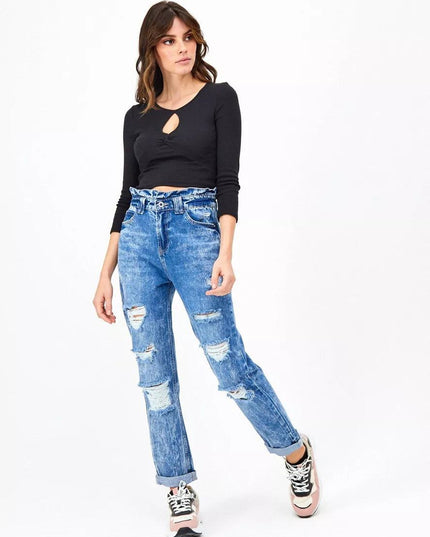 JEANS J.J.O MOM ROTURAS - MAWI