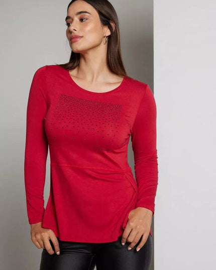 POLERA J.J.O MANGA LARGA CORTES Y GRAFICA BR - MAWI