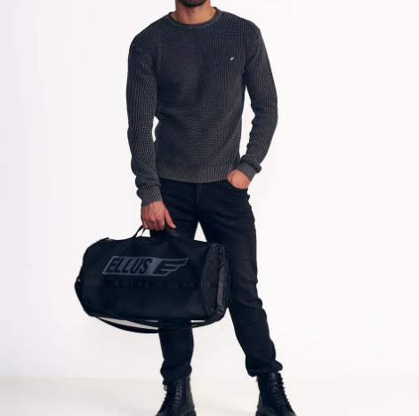 SWEATER ELLUS CREW NECK WAFFLE STONE WASH