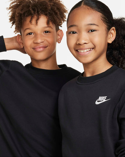 POLERON NIÑOS NIKE NSW CLUB FLC CREW LS LBR