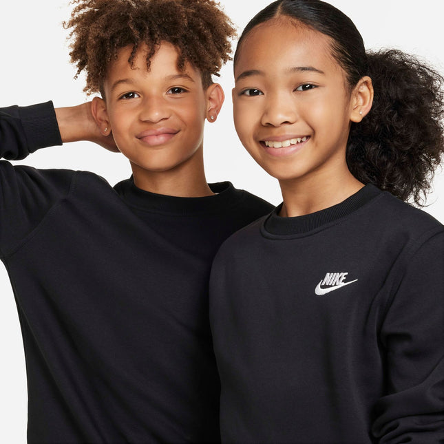 POLERON NIÑOS NIKE NSW CLUB FLC CREW LS LBR