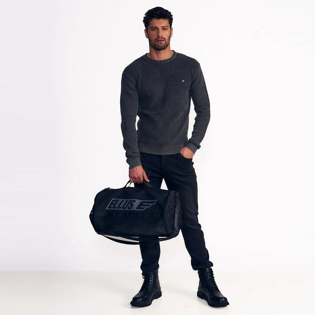 SWEATER ELLUS CREW NECK WAFFLE STONE WASH