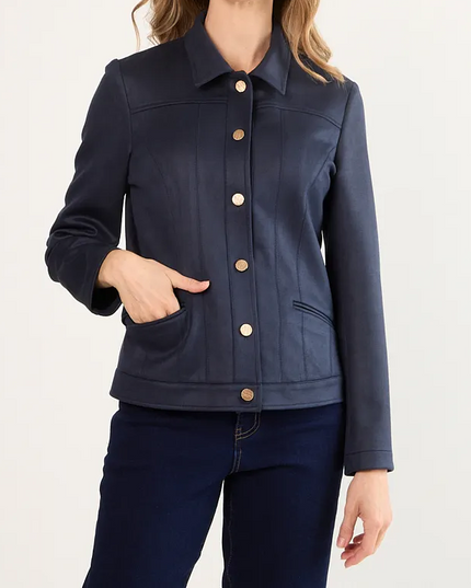 Prenda MA GRIFFE Casaca Ma Griffe en color azul marino.