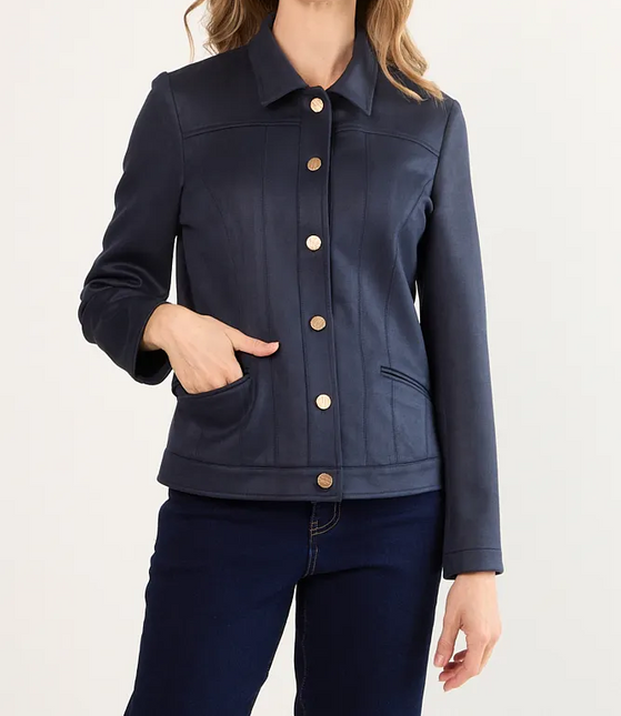 Prenda MA GRIFFE Casaca Ma Griffe en color azul marino.