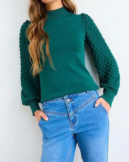 Prenda IO Sweater Io Liso en color verde musgo.