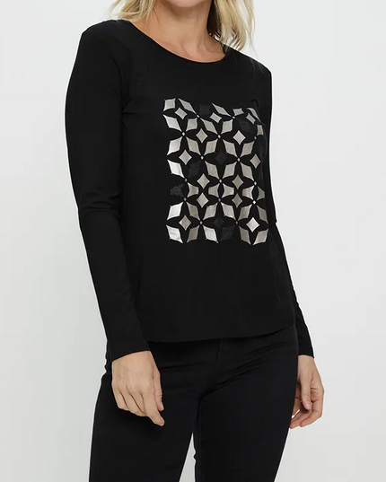 POLERA MA GRIFFE ESTAMPADA