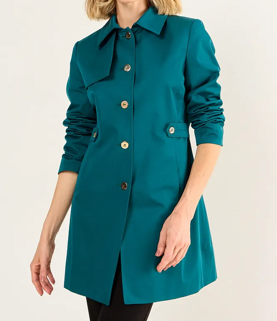 Prenda MA GRIFFE Trench Ma Griffe Liso en color verde musgo.