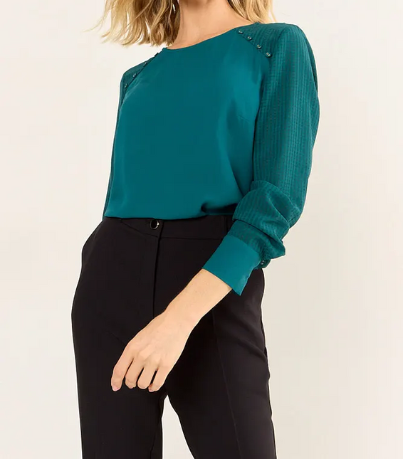 Blusa Ma Griffe Lisa Ma Griffe en color verde musg