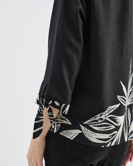 BLUSA MA GRIFFE LINO ESTAMPADA