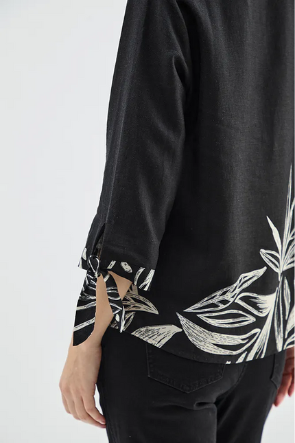 BLUSA MA GRIFFE LINO ESTAMPADA