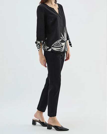 BLUSA MA GRIFFE LINO ESTAMPADA