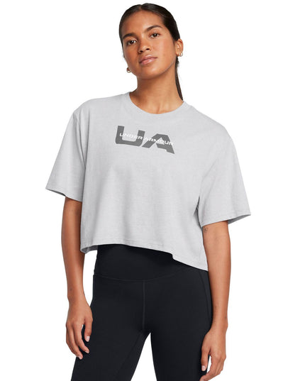 POLERA UNDER ARMOUR BOXY CROP BRANDED