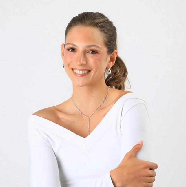 Set De Aros&Collar Humana Cira HUMANA en color plateado.