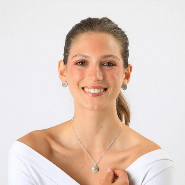 Set De Aros&Collar Humana Rocio HUMANA en color plateado.