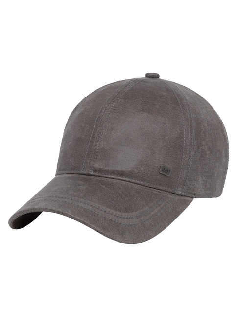 Jockey CAT Faux Leather Hat en color ahumado