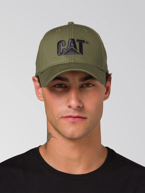 Jockey CAT Logo Hat en color verde olivo