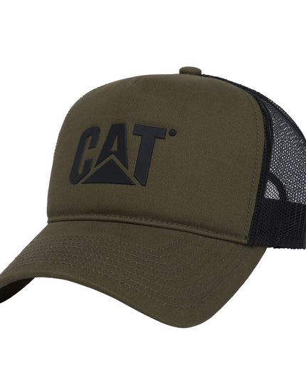 Jockey CAT Logo Mesh Back Foam Hat en color verde olivo