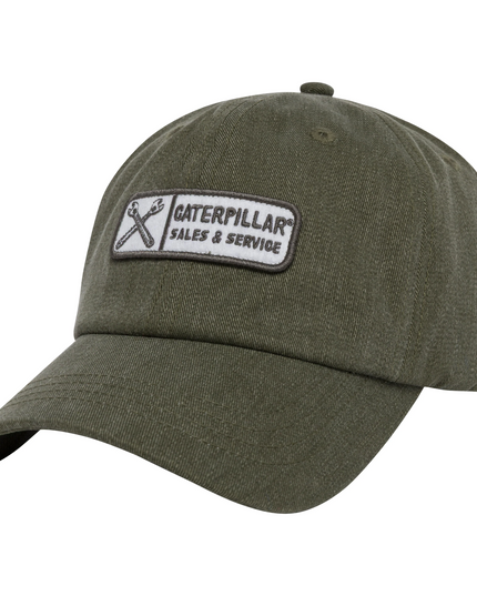 Jockey CAT 6 Panel Felt Patch Hat en color verde olivo
