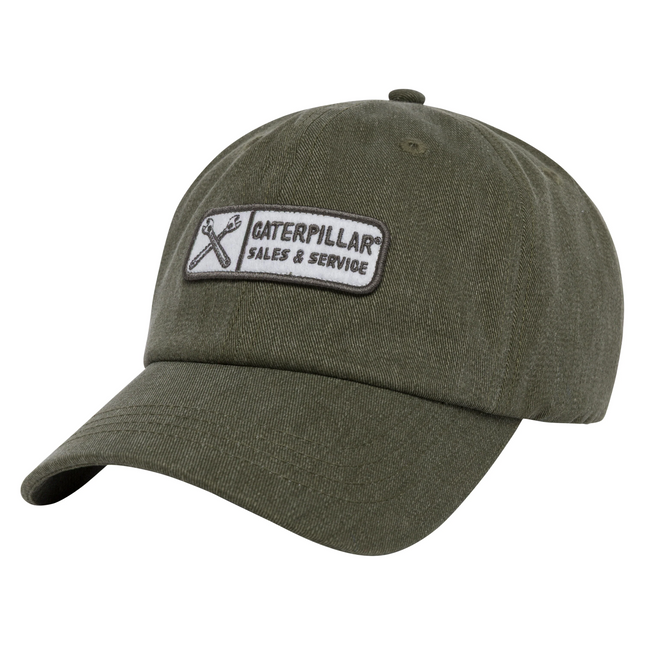 Jockey CAT 6 Panel Felt Patch Hat en color verde olivo