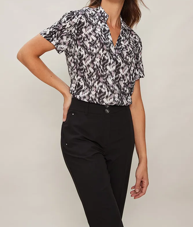 Magriffe Blusa Con Cuello Camisero BLUSA MA GRIFFE FANTASIA – MAWI