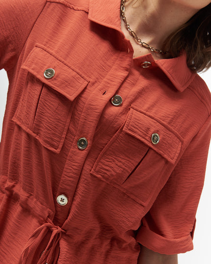 CHAQUETA GIVE CAMISERO TELA LISA,BOLSILLOS,