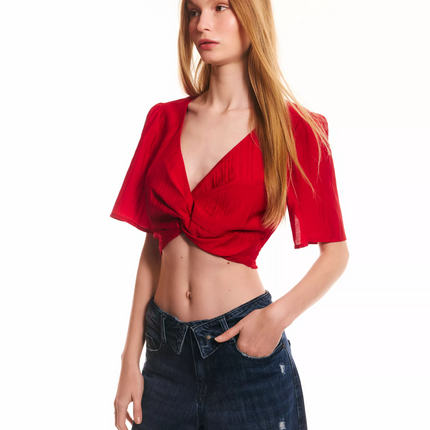 Blusa Foster Nudo en color rojo