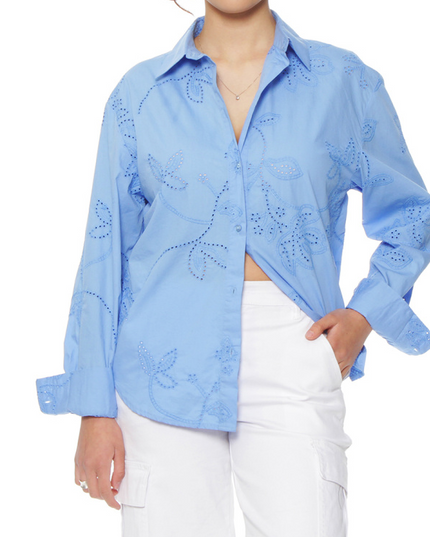 Accesorio WADOS blusa wados m/l embroidery en color azul