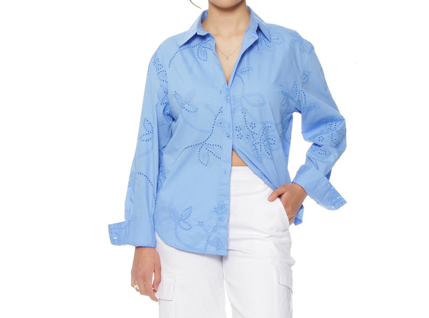 Accesorio WADOS blusa wados m/l embroidery en color azul