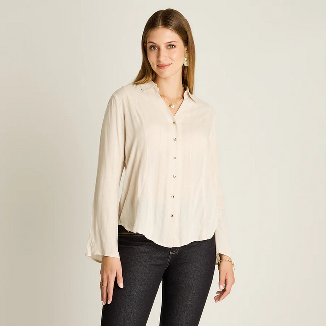 Prenda LORENZO DI PONTTI Blusa Lorenzo Di Pontti en color arena.