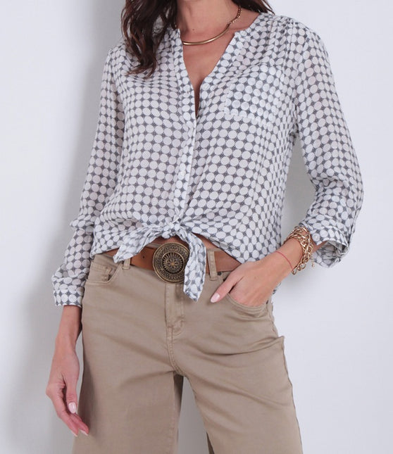 Blusa Wados M/L Est en color hueso