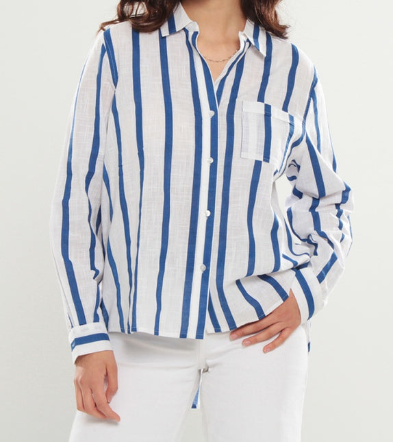 Blusa Wados M/L List en color azul