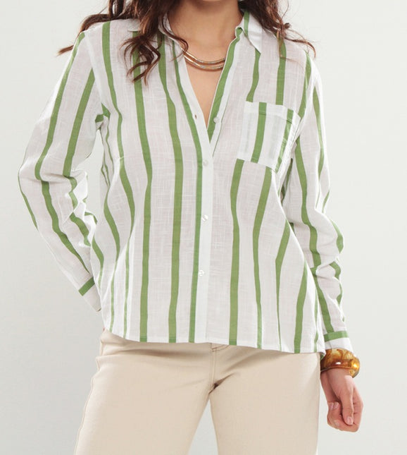Blusa Wados M/L List en color verde