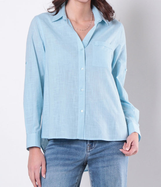 Blusa Wados M/L Solid en color celeste