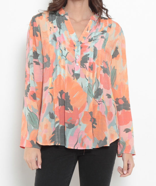 Blusa Wados M/L Est en color naranjo