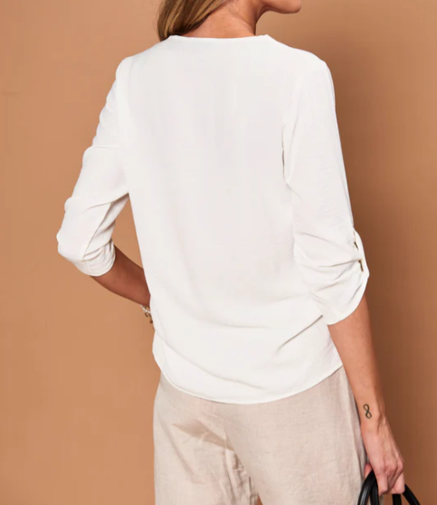 BLUSON GIVE CAMISERO TOPE LISO 3/4