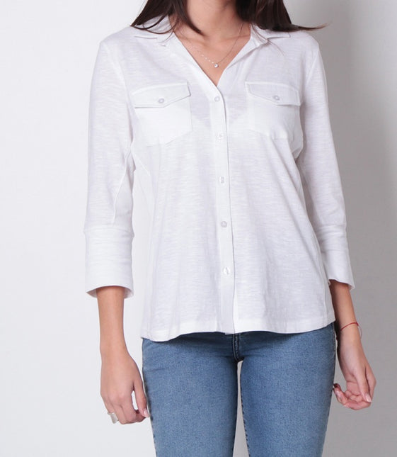 Blusa Wados M 3/4 Solid en color blanco