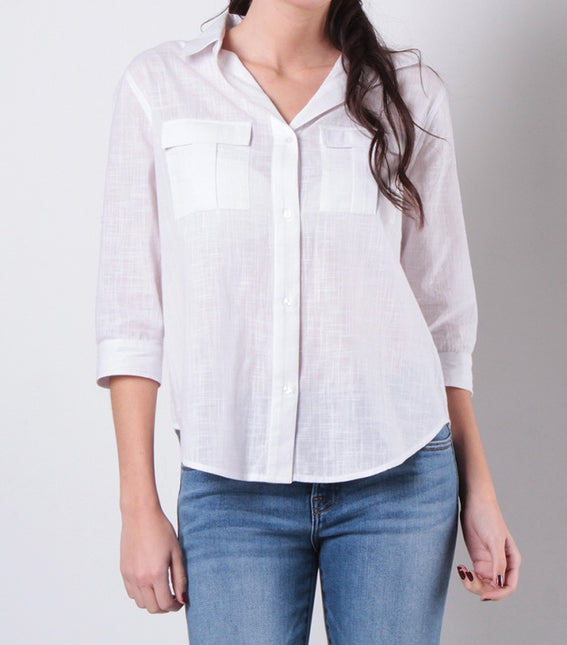 Blusa Wados 3/4 Solid en color blanco