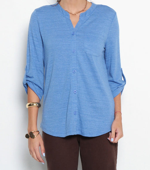 Blusa Wados M 3/4 Solid en color azul