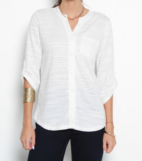 Blusa Wados M 3/4 Solid en color blanco
