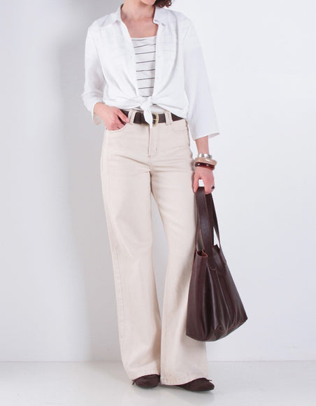 Blusa Wados M 3/4 Solid en color hueso