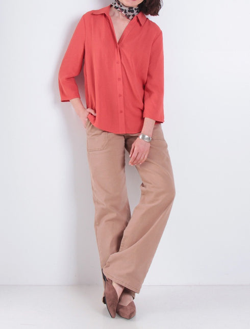 Blusa Wados M 3/4 Solid en color óxido